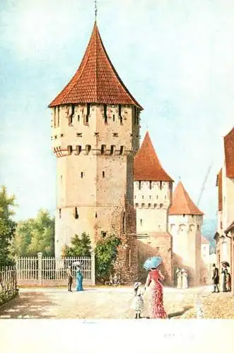 Romania Sibiu Strada Cetatii vazuta dinspre rasarit pictura Johann Bobel