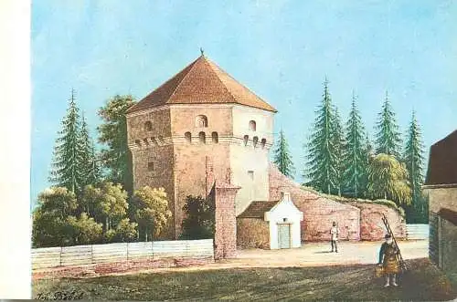 Romania Sibiu Turnul Pielarilor pictura Johann Bobel