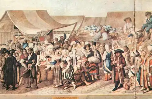 Romania Complexul Muzeal Franz Neuhauser Iarmaroc la Sibiu 1788 fragment