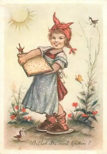 Farm girl illustration