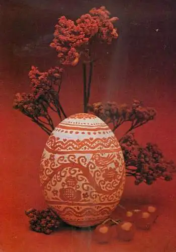 Easter greetings pencilled egg