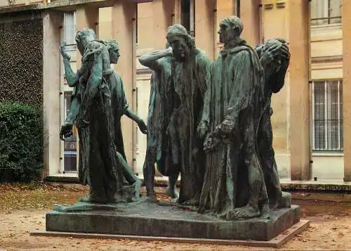 Fine Arts > Sculptures postcard Auguste Rodin les Bourgeois de Calais bronze