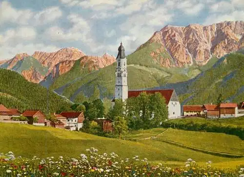 Germany Hohenluftkurort Pfronten Allgau mit Schlicke und Rossberg