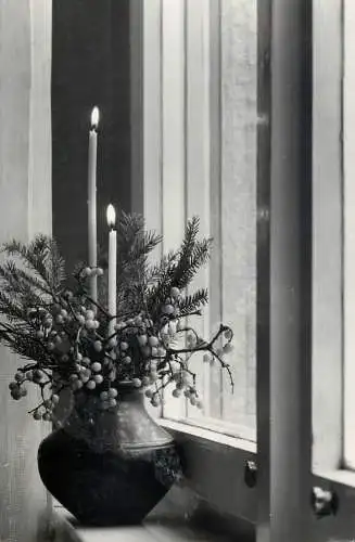 Christmas greetings decorative floral arrangement