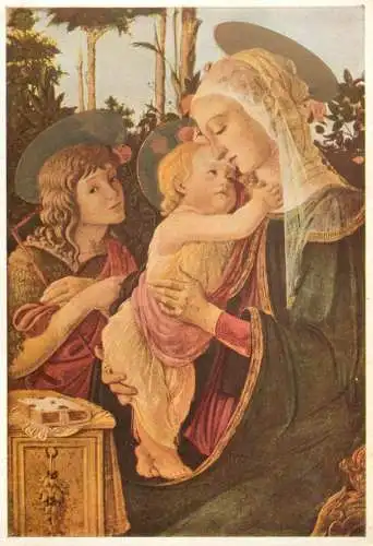 Holy Virgin with the Child and Young John the Baptist Sandro Botticelli painting