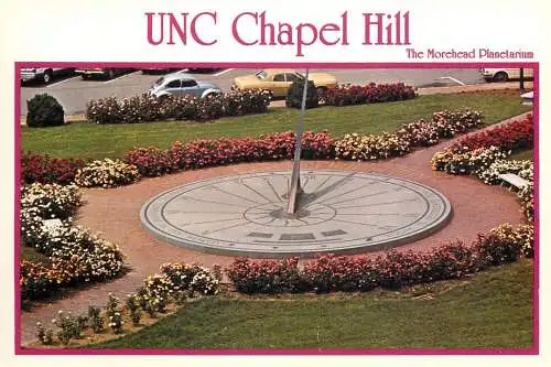 USA Chapel Hill NC University of North Carolina Morehead Planetarium - Sundial Rose Gardens