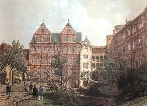 Germany Heidelberg schlosshof nach Chapuy 1981