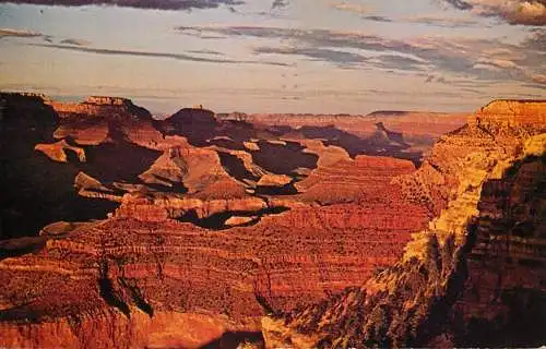 USA Grand Canyon AZ sunset at Yavapai Point panoramic view