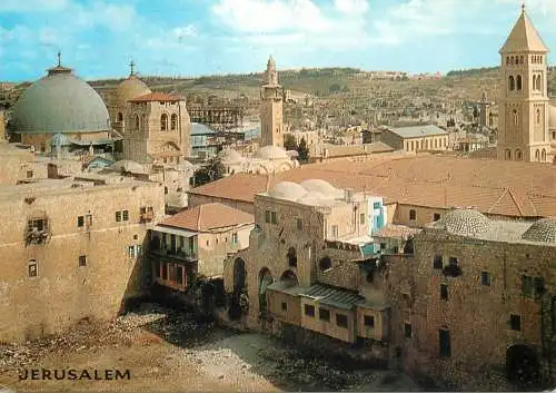 Israel Jerusalem Pool of Hezekiah in foreground & partial city view