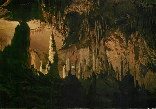 Hungary Baradla stalactite cave. Part of the cave at Josvafo