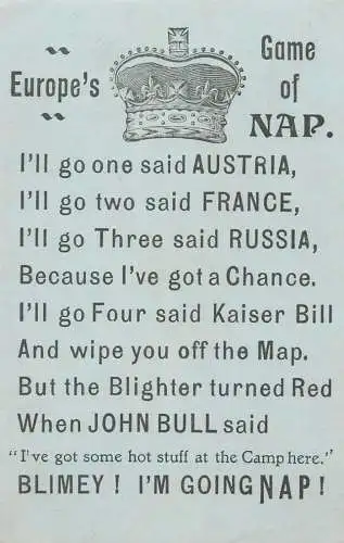 Europe`s Game of Nap John Bull national personification of the United Kingdom