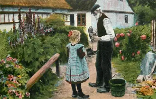 Finland Hans Brendekilde Finnish type with boots 1916 postcard