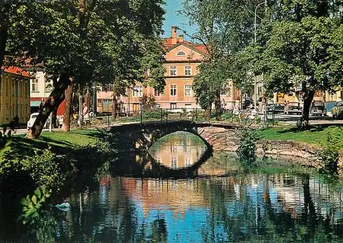Sweden Alingsas Gammal bridge over Lillan