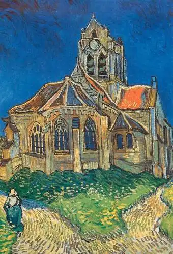 Fine arts painting Vincent Van Gogh l'Eglise D'Auvers 1992