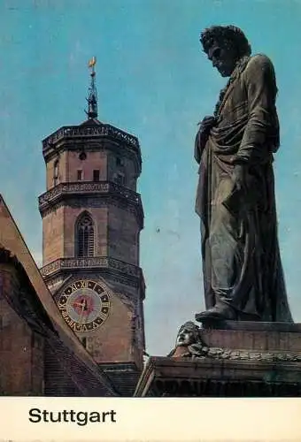 Germany Stuttgart collegiale church and Schiller memorial