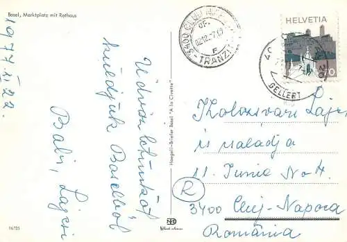 Switzerland Basel Marktplatz mit Rathaus