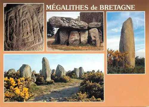 France Bretagne Megalithes de Bretagne gravure des Pierres Plates a Locmariaquer