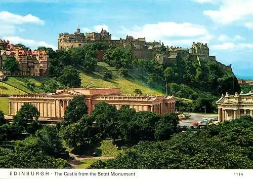 Scotland Edinburgh the castle from the Scott monument