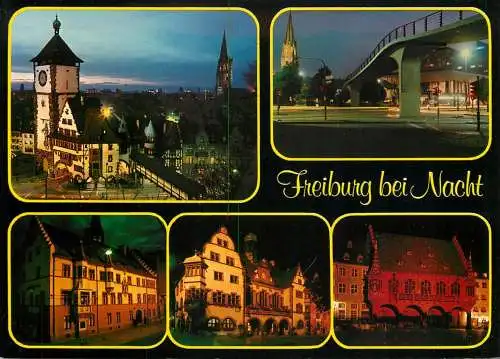 Germany Freiburg bei Nacht