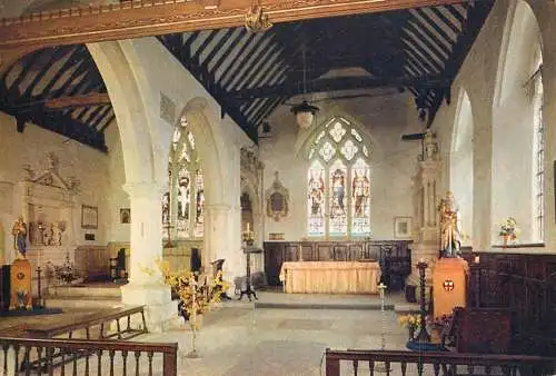 England Isle of Wight Godshill Church interior view