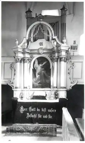 Fortified church interior from Transylvania Real Photo organ Cisnadioara Sibiu