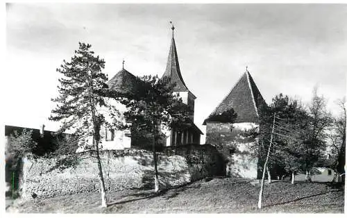 Fortified church from Transylvania Sibiu Cisnadioara Real Photo