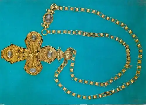 Fine arts gold crucifix Encolpion de Garvan Romania Bucuresti
