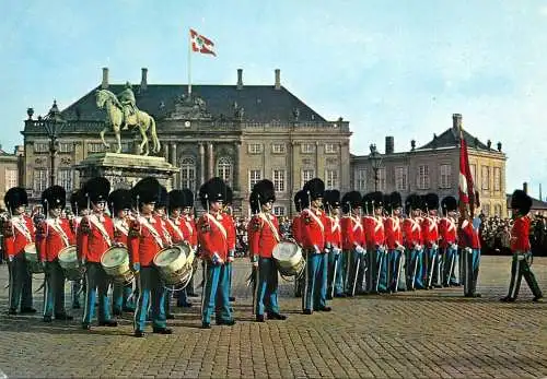 Denmark Copenhagen the royal guard at Amalienborg palace