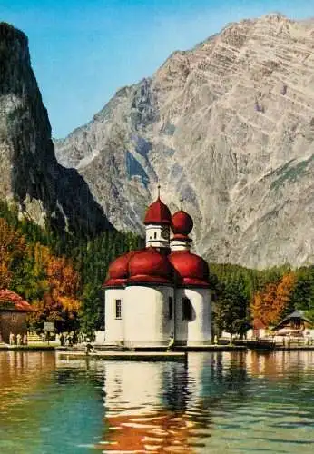 Germany St. Bartholoma am Konigssee mit Watzmann Ostwand