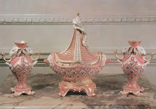 United Kingdom England Norfolk Houghton Hall 19th century pink Minton china porcelain