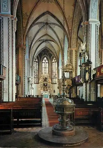 Germany Helmstedt St. Stephani Mittelschiffs nach Osten 1989