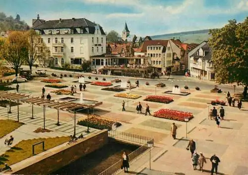Germany Bad Orb im Spessart salinenplatz mit Bade Hotel und Cafe Burgring 1968