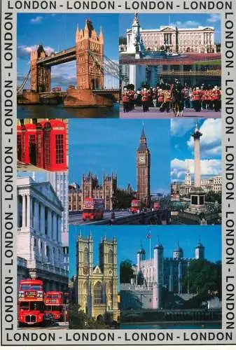 United Kingdom England London bus soldier palace mailbox