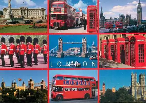 United Kingdom England London bus soldier palace mailbox