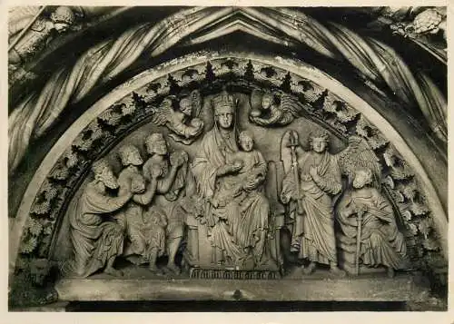 Germany Freiberg im S. - Dom Tympanon der Goldenen Pforte Die Anbetung der heiligen drei Konige