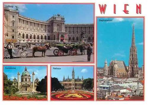 Austria Wien Karlskirche Rathaus Stephansdom Hofburg
