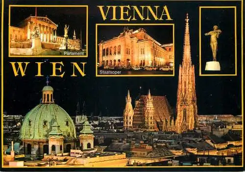 Austria Wien cathedral night view