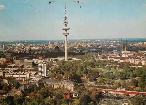 Germany blick auf Hamburg und Fernsehturm 1976