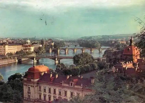 Czech Republic Prague castle and Charles bridge