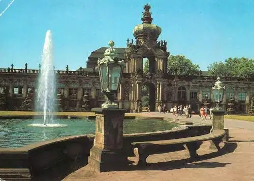 Germany Dresden Zwingerhof Kronentor