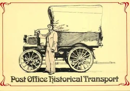 England Post Office historical transport Daimler Motor Van Reading-Newbury route 1898