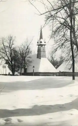 Romania Bucuresti vedere din Muzeul Satului peisaj de iarna