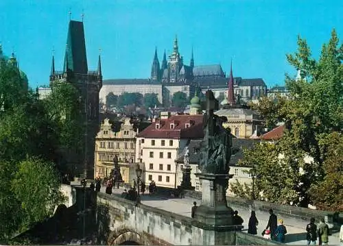 Czech Republic Prague castle and Charles bridge