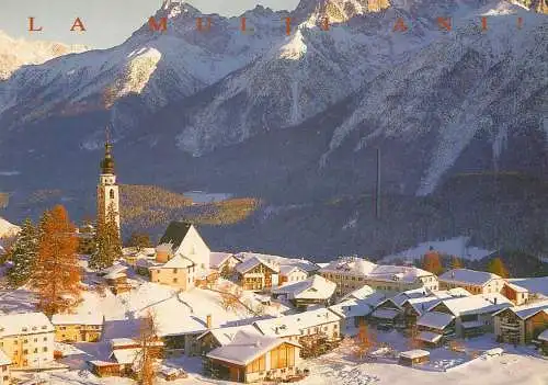 Christmas postcard mountain scene Romania La multi ani Happy New Year