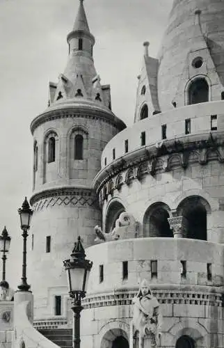 Hungary Budapest Halaszbastya Fisher's Bastion detail view