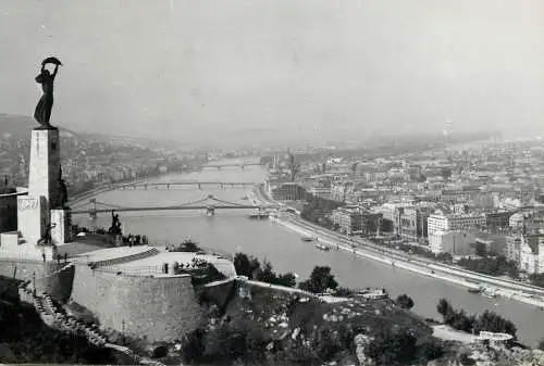 Hungary Budapest Danube bridges & cityscape panorama