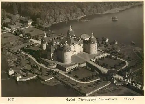 Germany Schloss Moritzburg bei Dresden aerial view