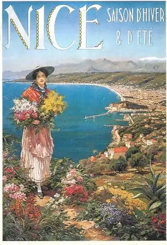 France Nice Affiche Ancienne de Nice 1936