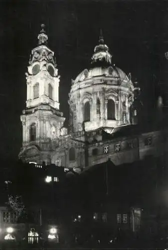 Czech Republic Prague St Nicolas Church at night