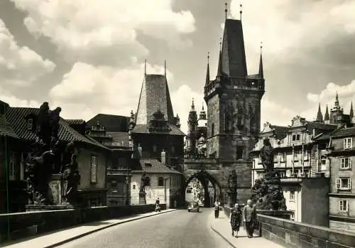 Czech Republic Prague Charles Bridge & Mala Strana Bridge Towers